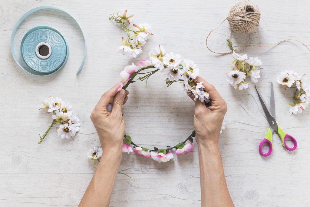 Caring for crochet flowers