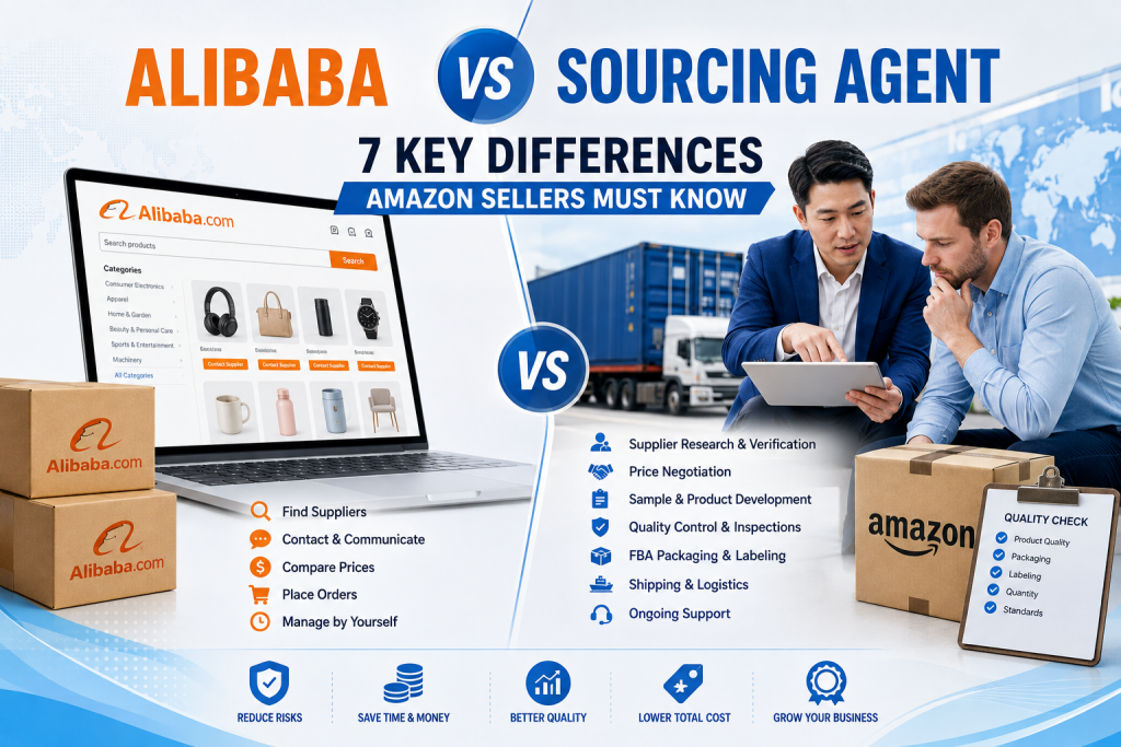 Alibaba vs Sourcing Agent: 7 Key Differences Amazon Sellers Must Know